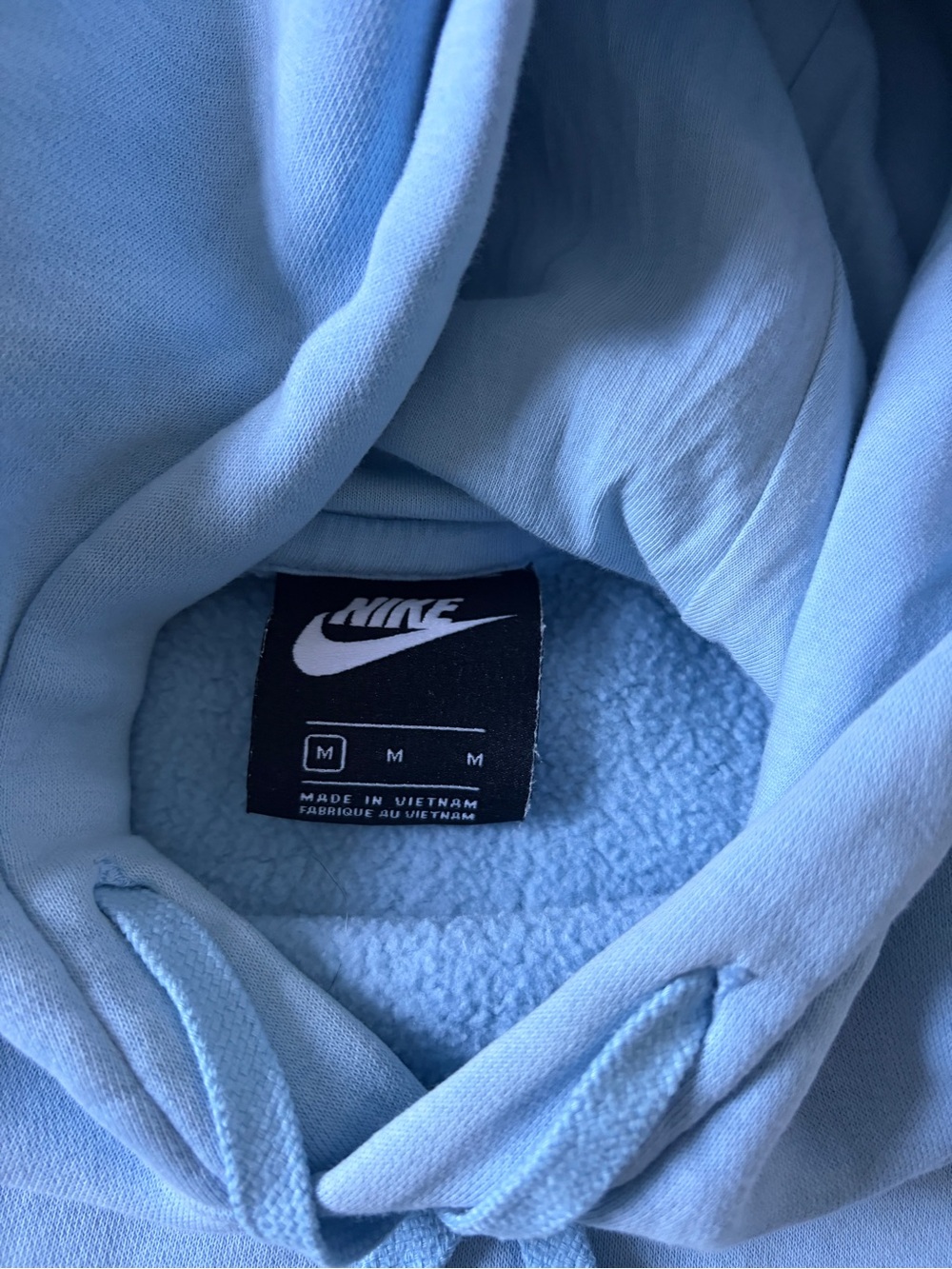 Nike Sky Blue Pullover Hoodie with Small Swoosh Tag - Picture 2 of 2